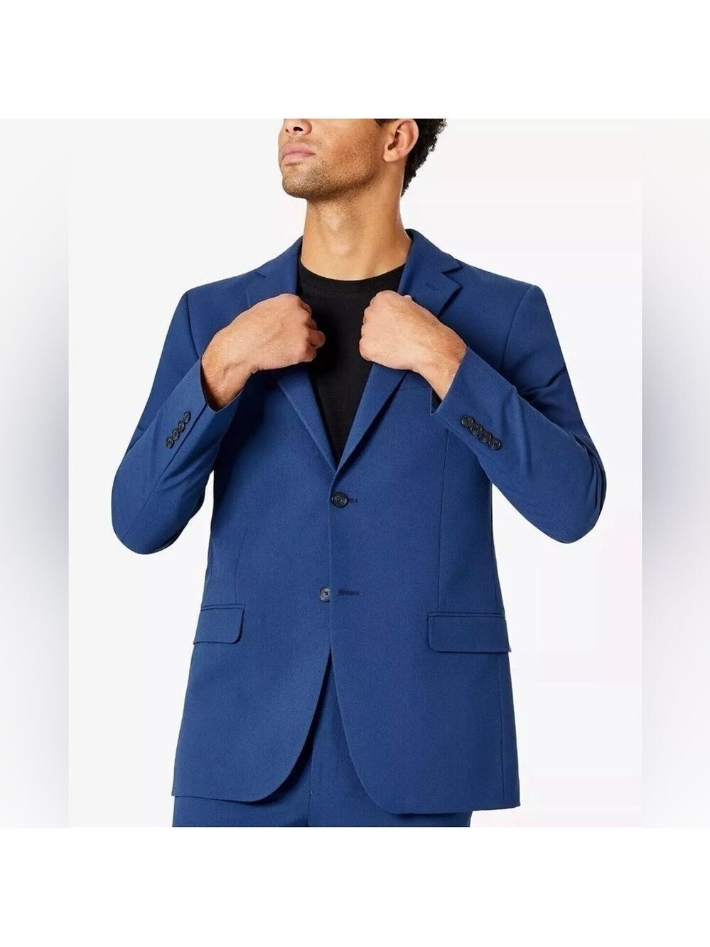 DKNY Men's Duran Modern Fit Stretch Blue Blazer Suit Jacket Sport Coat 38 R